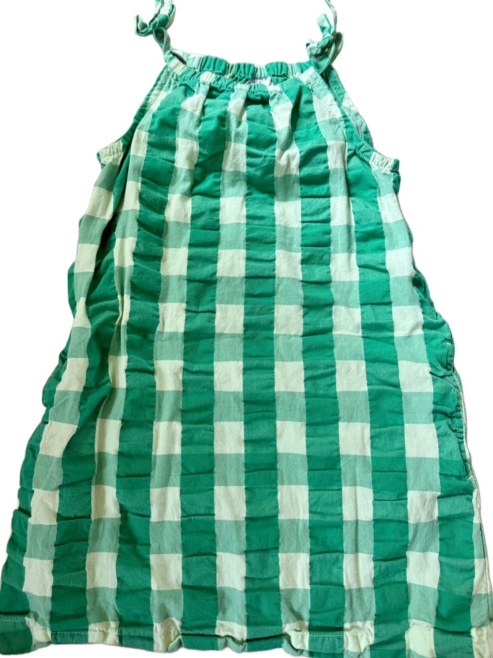 Hanna Andersson Green Gingham Kids Dress